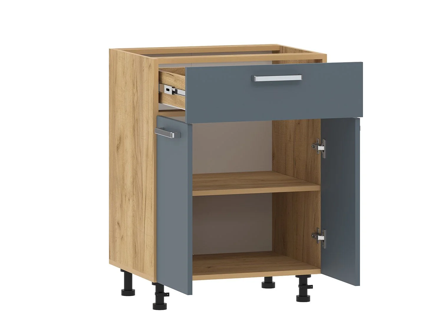 Борги 100.09 тумба кухонная (600) Дуб Крафт золотой / Маренго