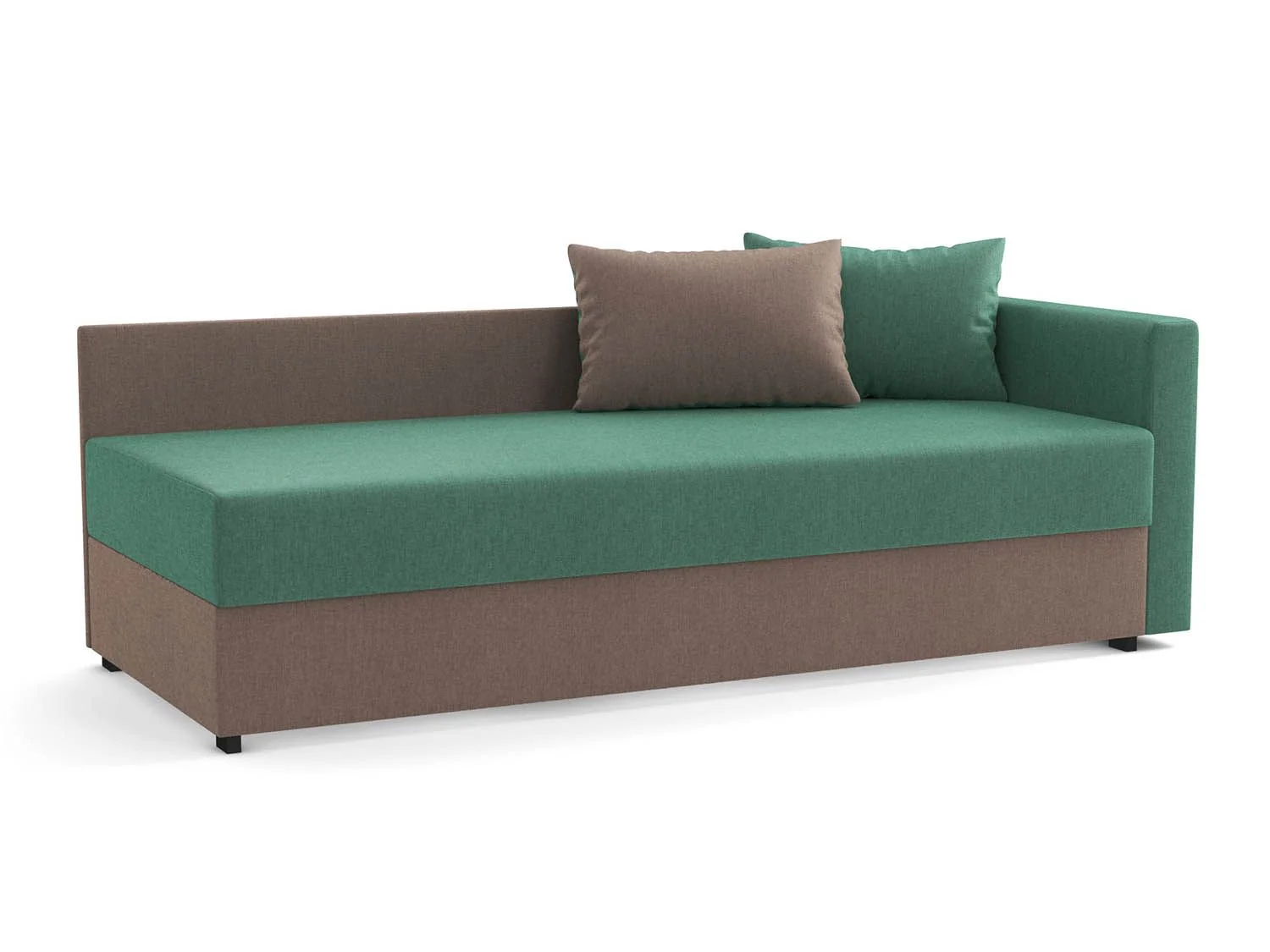 Диван-кровать Мальта М жаккард тесла грин/корица