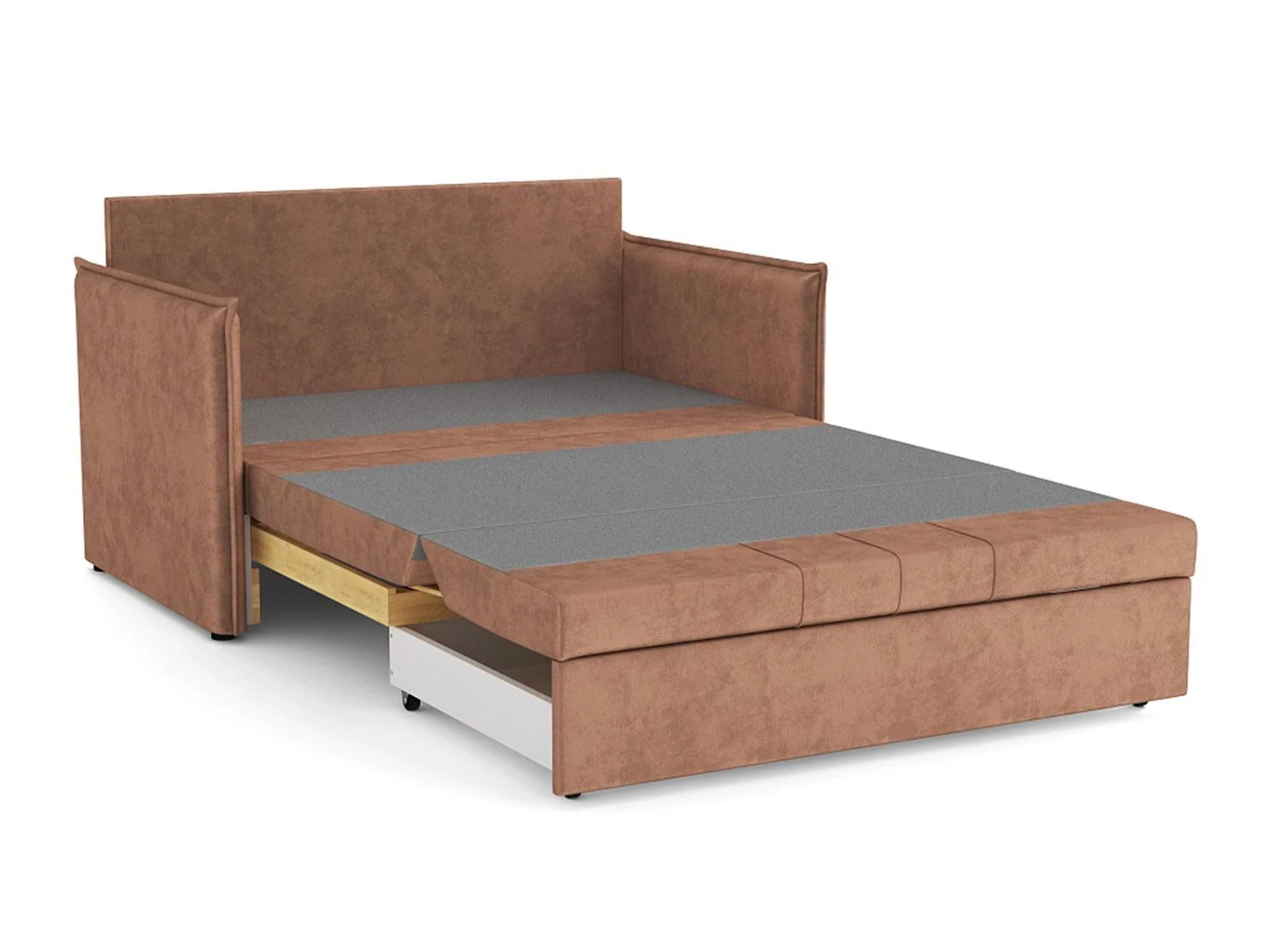 Диван-кровать Дэнди М2 велюр тенерифе корица/крем