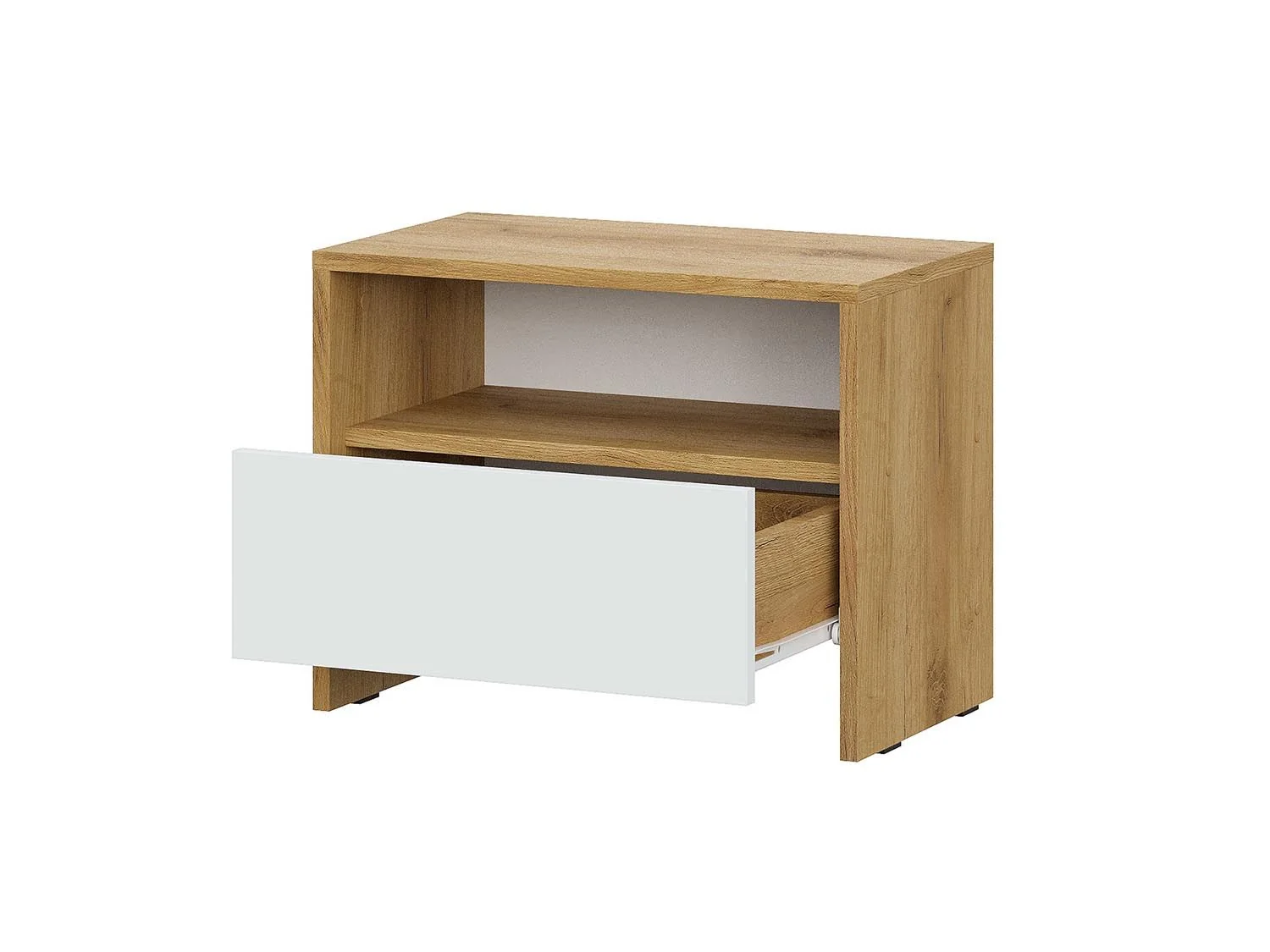 Дольче тумба прикроватная / Дуб золотой/Белый