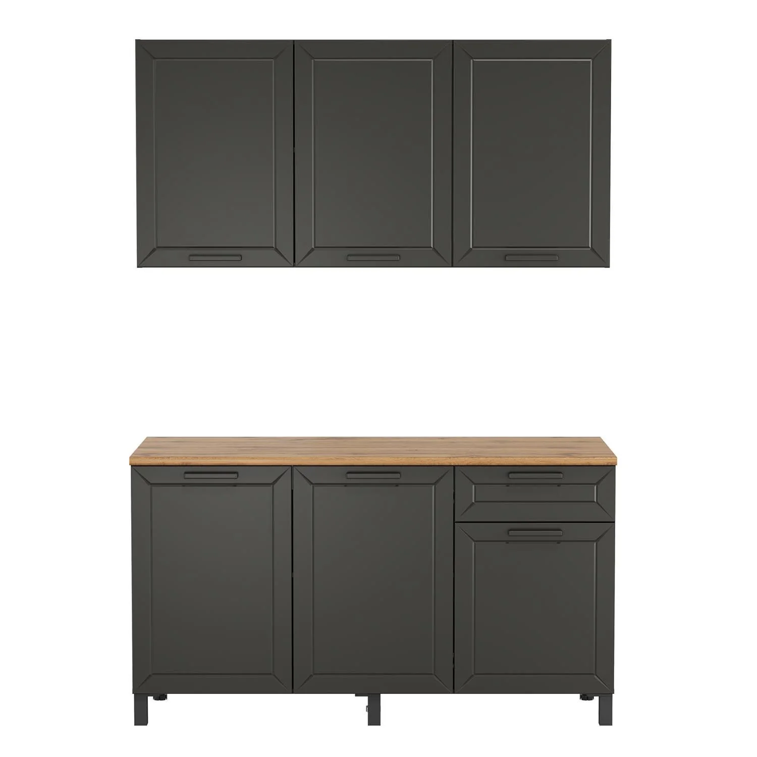 Кухня Мадрид 1500 диамант серый