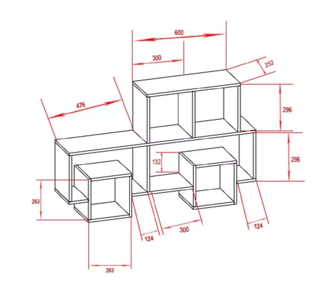 Полка книжная ПК-10 Белый