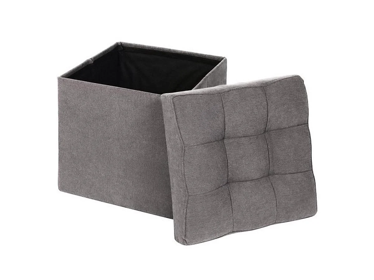 Пуф складной велюр Серый