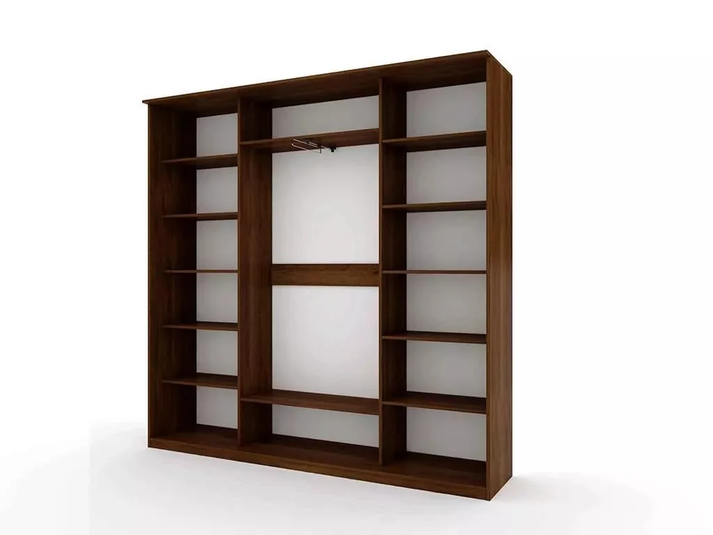 Шкаф купе Модерн 2362х450 4-х дверный 3-х секционный фотопечать №1 венге