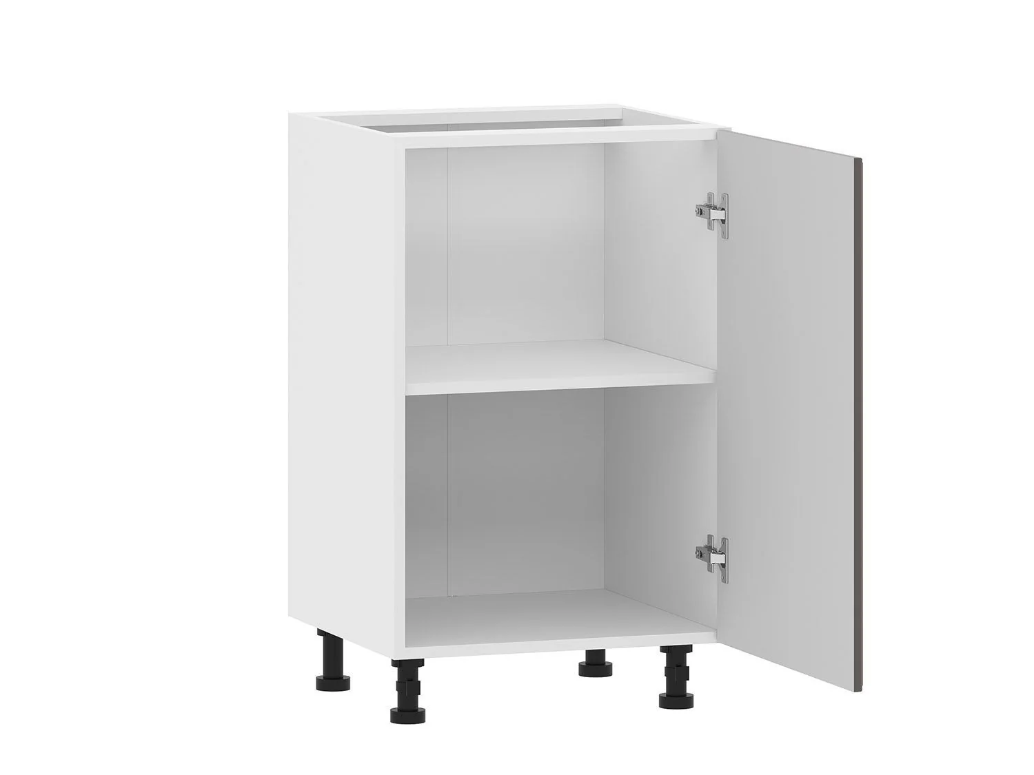 Вокс 100.01 тумба кухонная (500) Белый / Графит