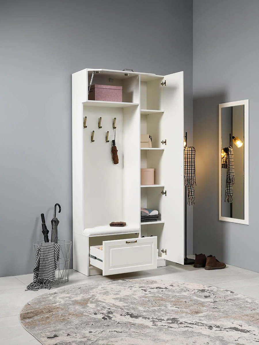 Ливерпуль Прихожая 13.21 Белый/Ясень ваниль