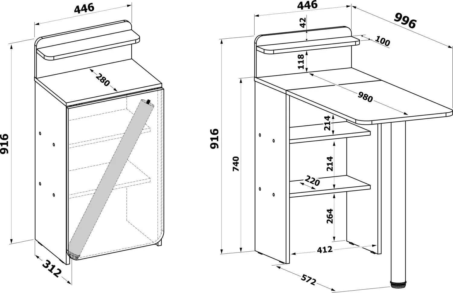 Стол раскладной СП-19 Дуб сонома