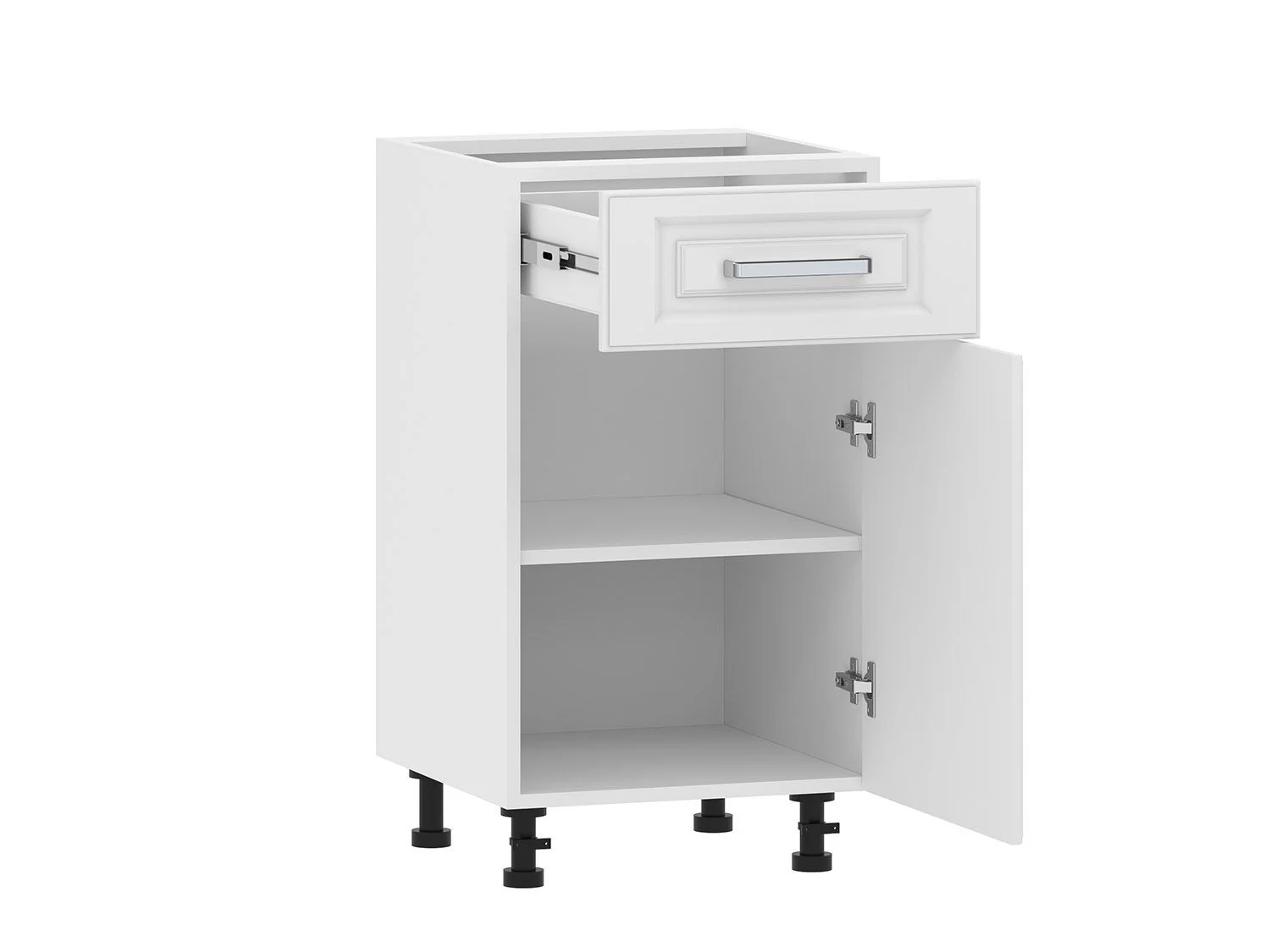 Вокс 100.08 450 тумба кухонная / Белый/Меренга