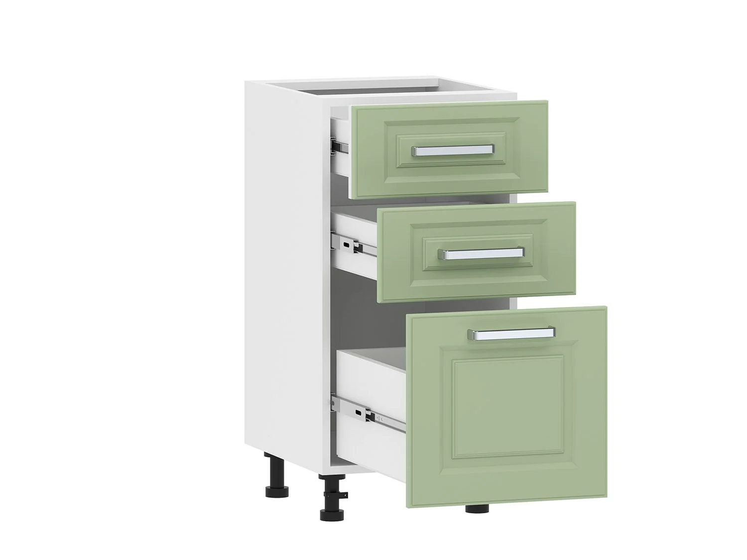 Вокс 100.06 400 тумба кухонная / Белый/Фисташка