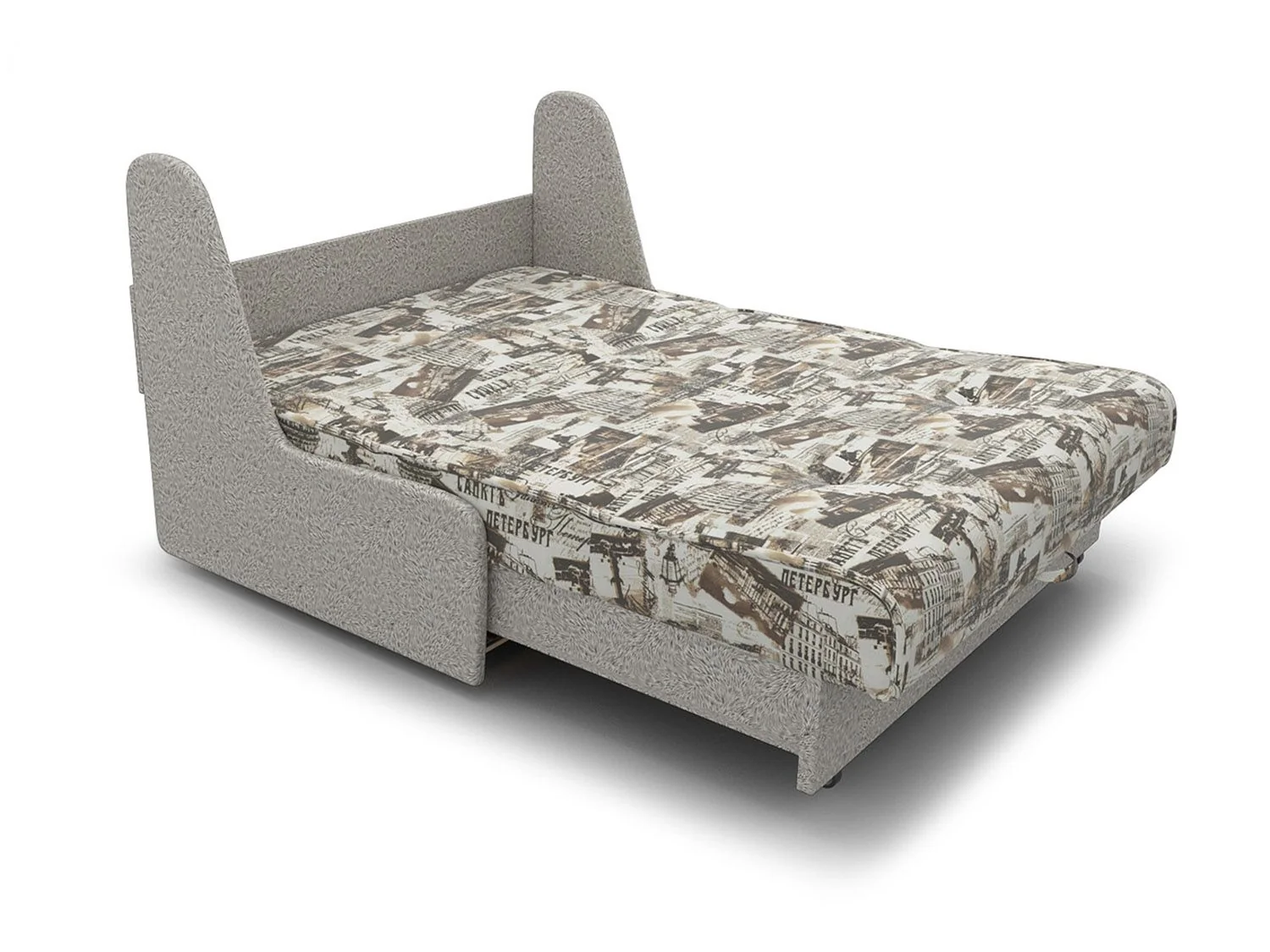 Диван Аккордеон №2 Газета коричневая 140