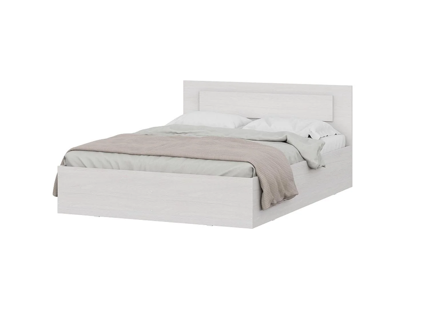 МСП 1 Кровать двойная универсальная 1,6 настил ДСП / Ясень светлый