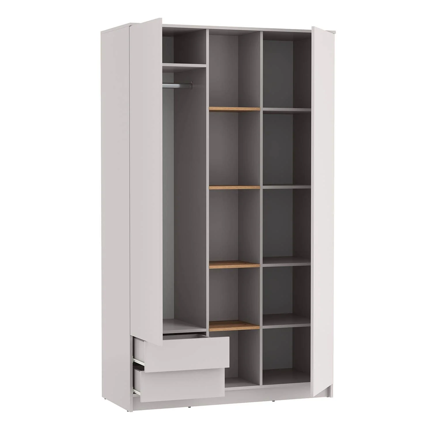 89.01 Прайм шкаф для одежды кашемир / дуб золотой