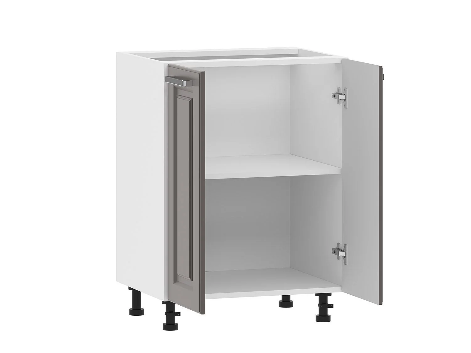 Вокс 100.02 тумба кухонная (600) Белый / Графит