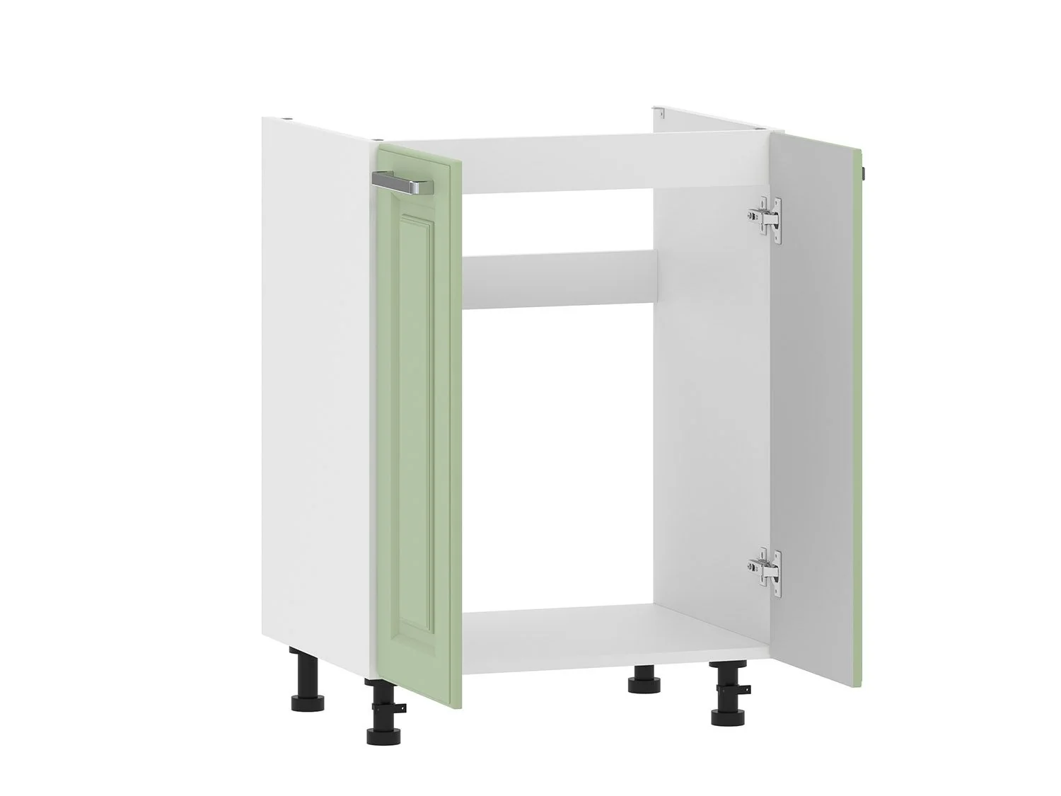 Вокс 100.04 тумба под мойку (600) Белый / Фисташка