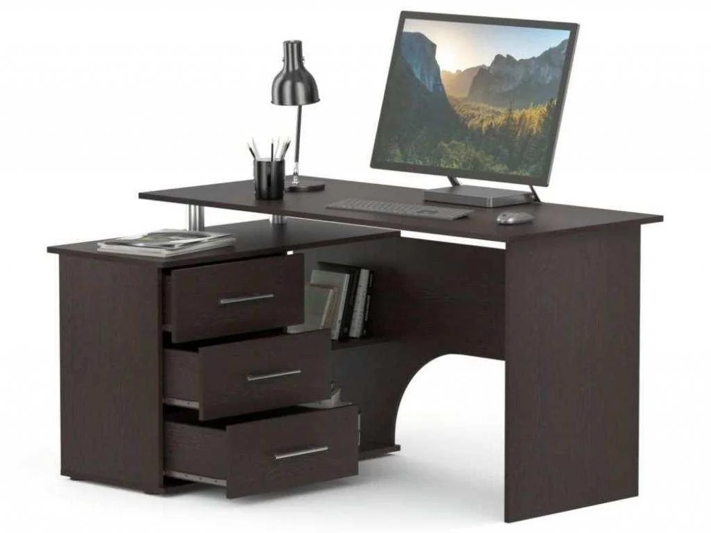 Компьютерный стол КСТ-09 левый / Венге