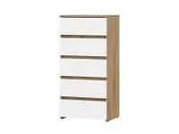 Некст 1 комод 5 ящиков / Дуб золотой/Белый