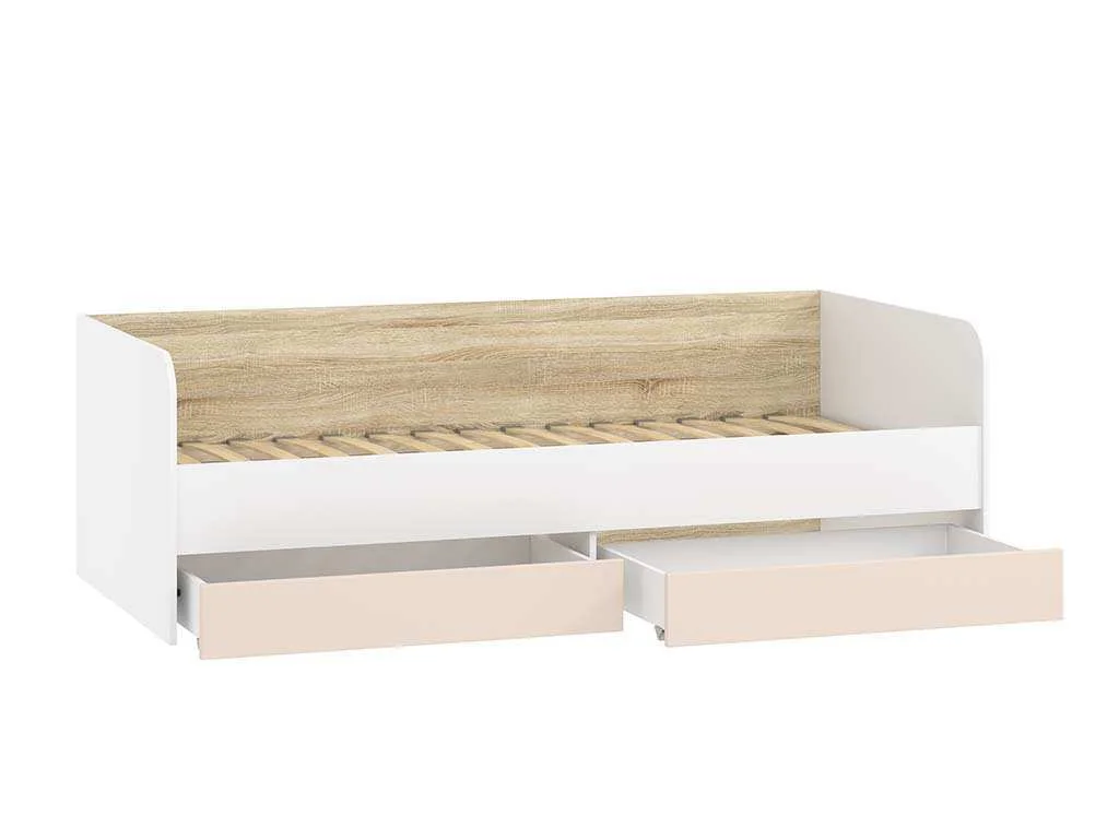 НМ 041.38 кровать Банни белый/дуб сонома/бисквит