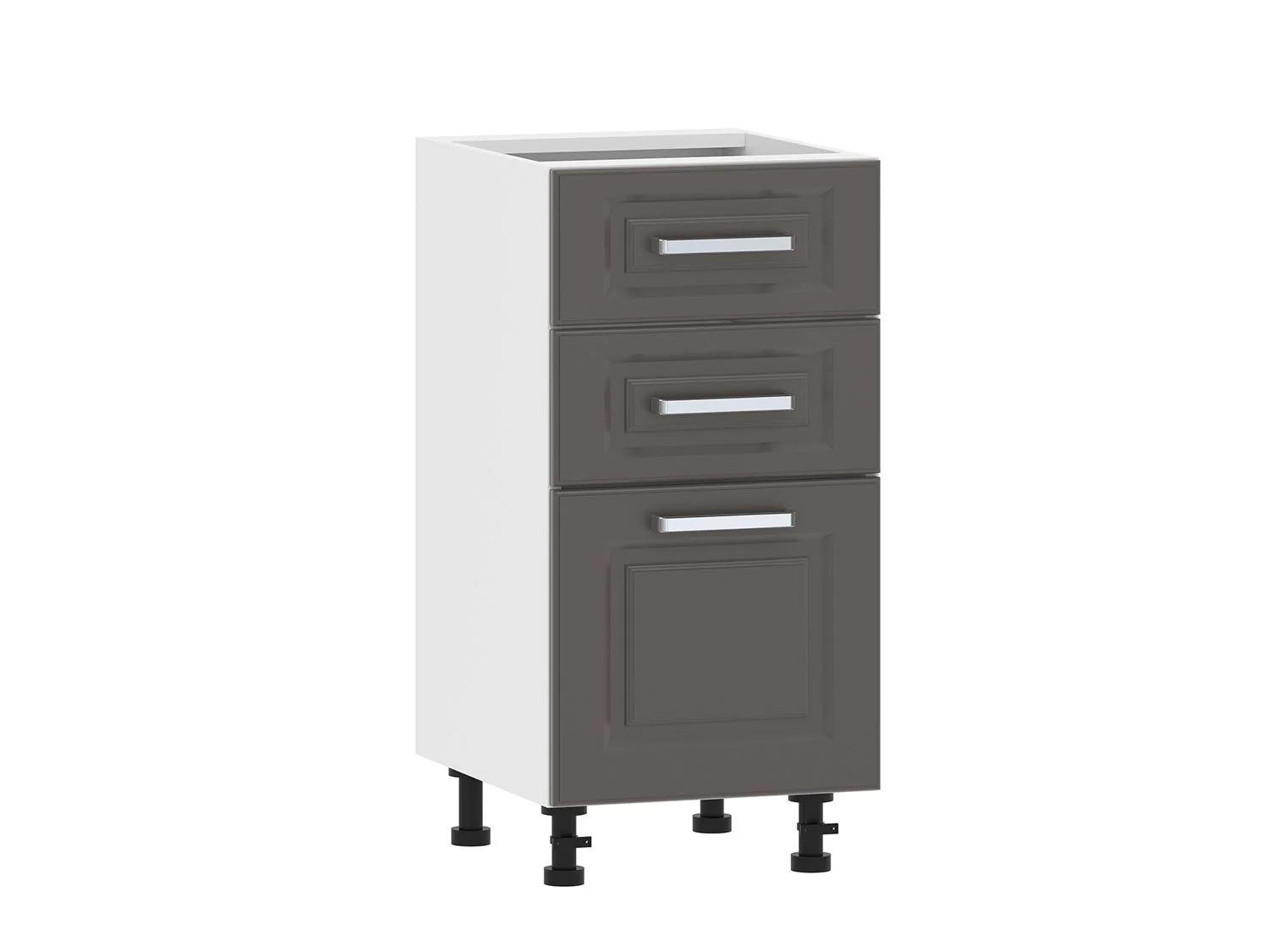 Вокс 100.06 400 тумба кухонная / Белый/Графит