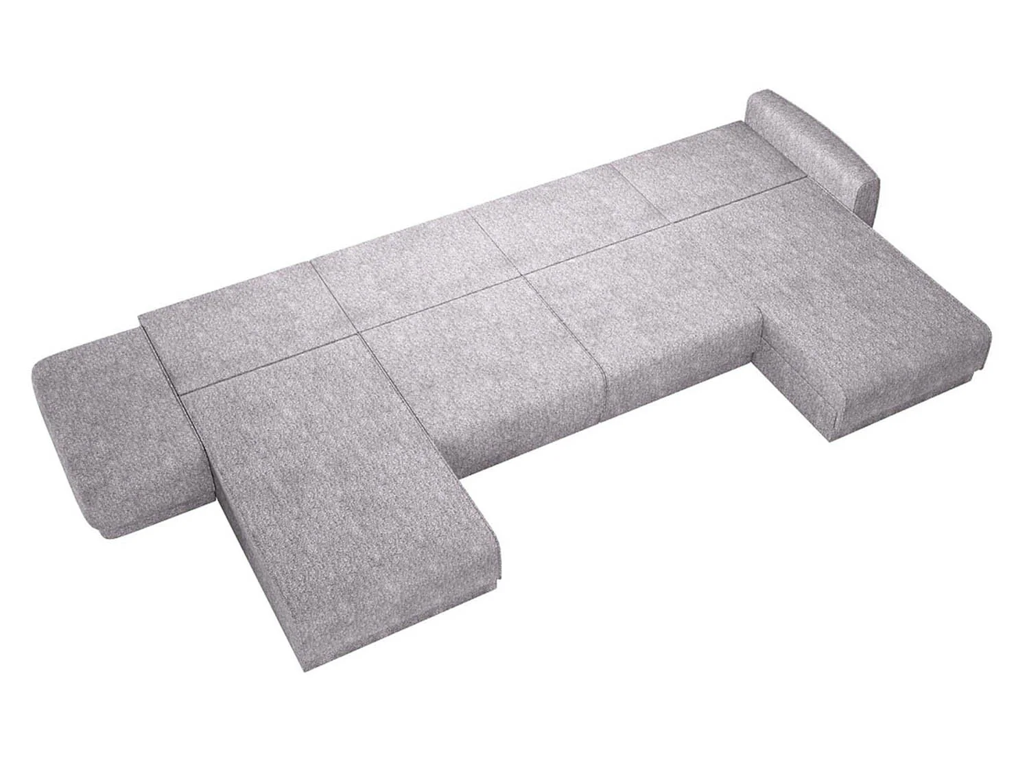 Женева 2S2OPF ЛЕВЫЙ диван-кровать угловой еврокнижка / Сильвер