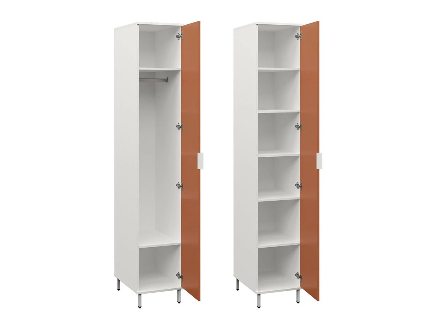 Марвэл Шкаф-пенал 16.316.01 Белый PE шагрень / Плэйн / Безмолвная Пустыня