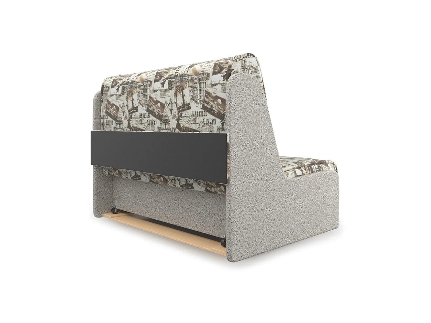 Диван Аккордеон №2 Газета коричневая 140