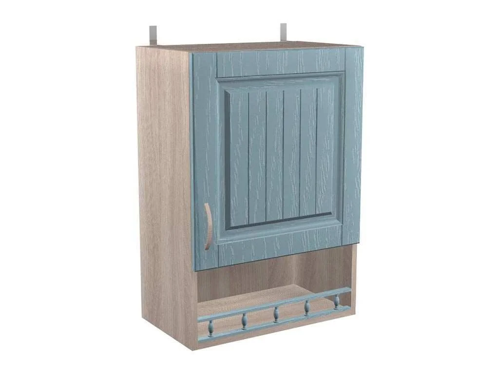 ШКН 500П шкаф Кантри дуб молочный/голубой