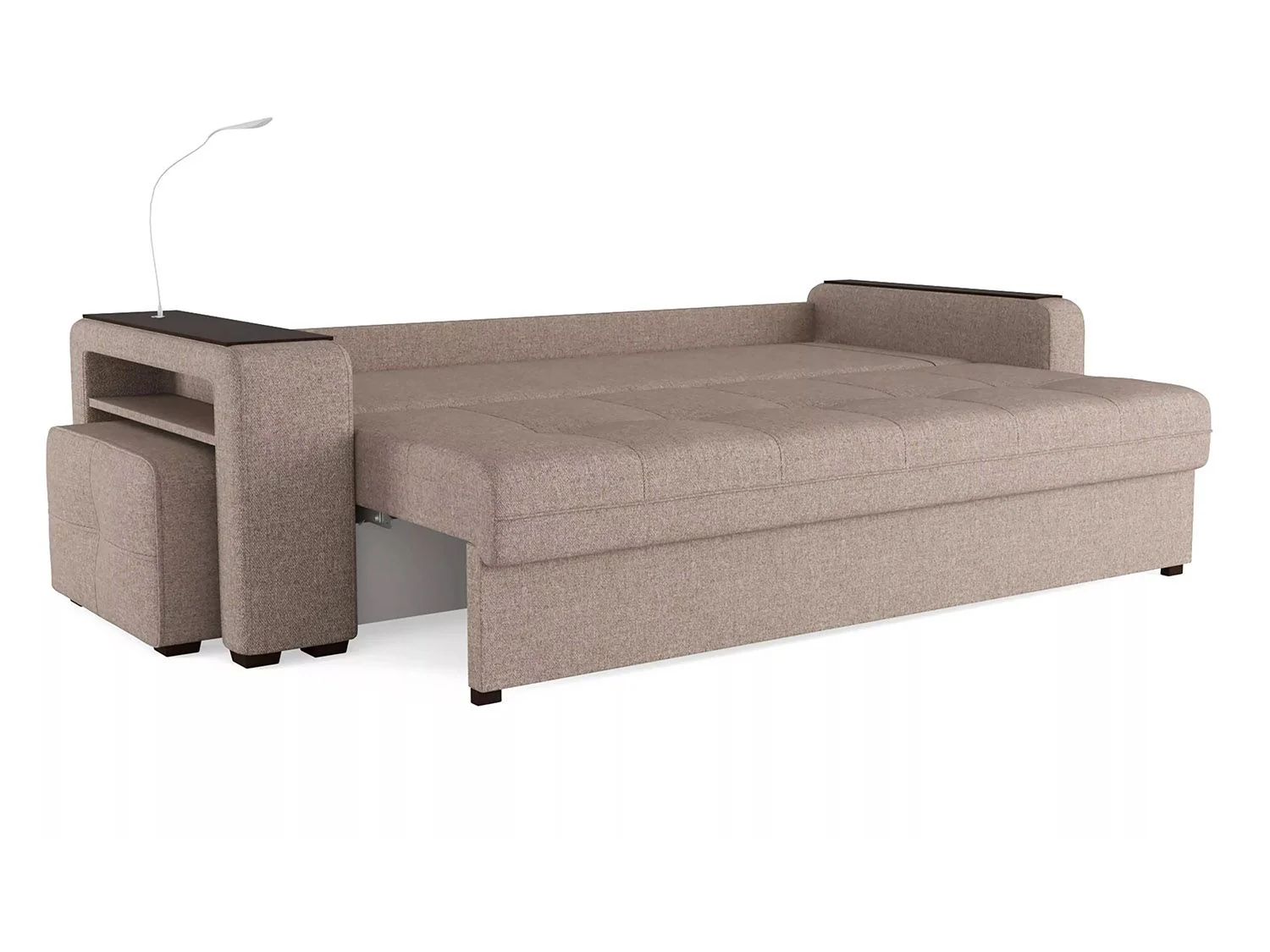 Диван Smart 4 пуф слева Б4-3т-Б3 СК Рогожка Sherlock 932