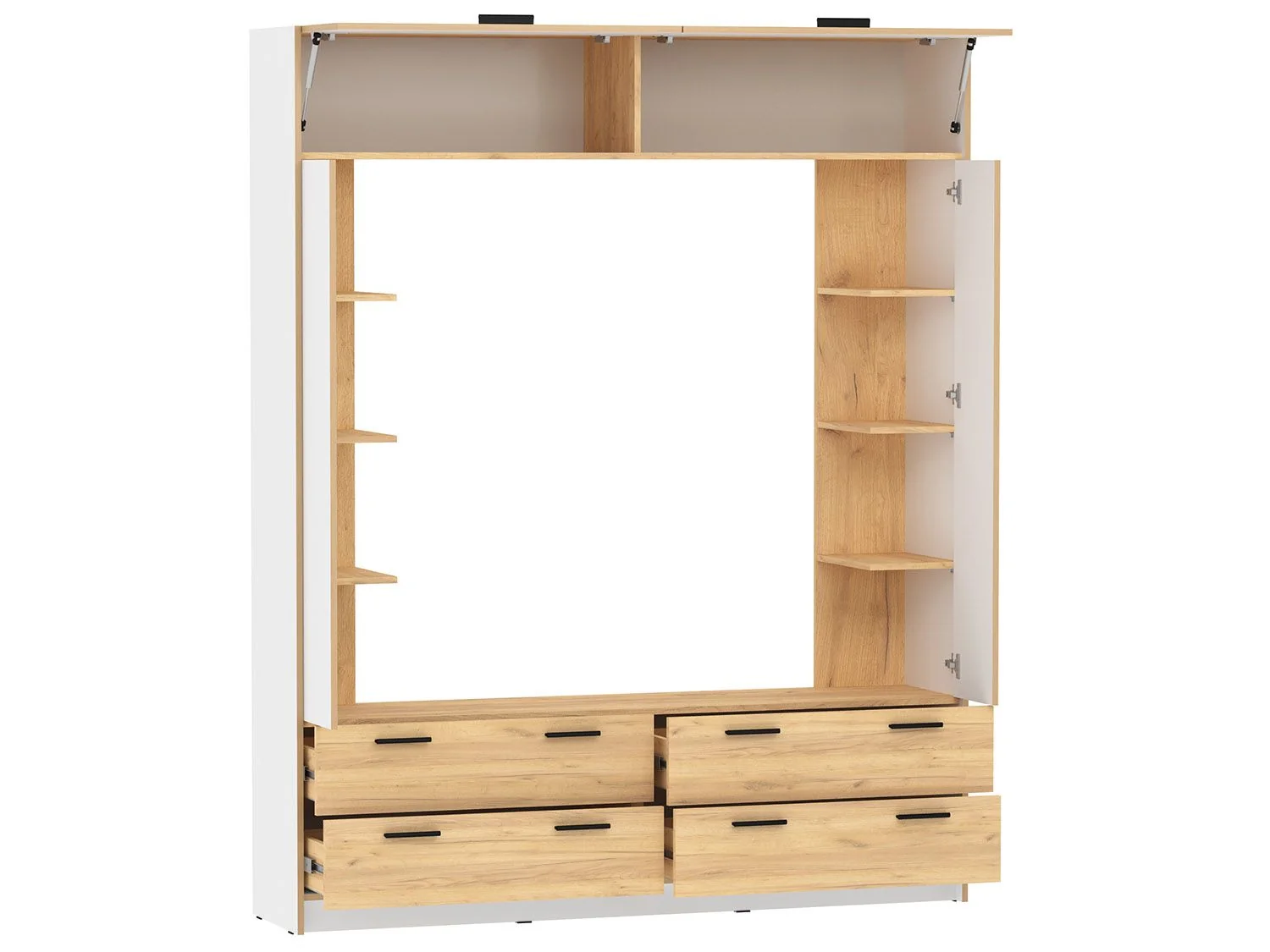 Гостиная Оттавия 1 Белый/Дуб золотой