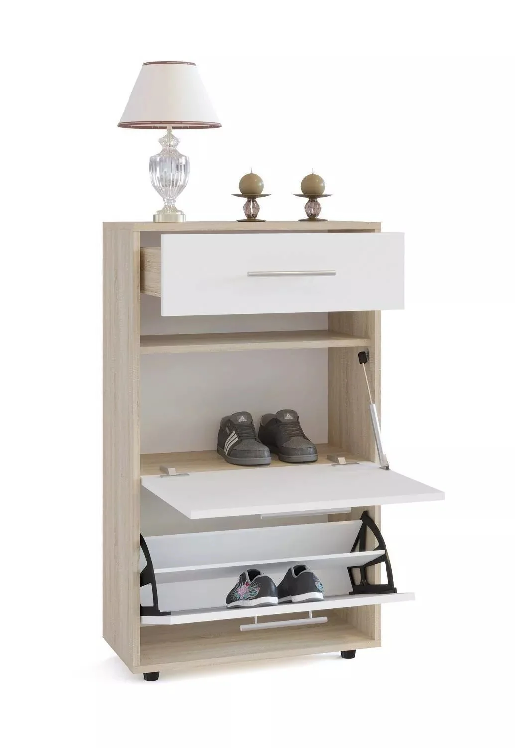 Тумба для обуви ТП-2 Дуб сонома/Белый