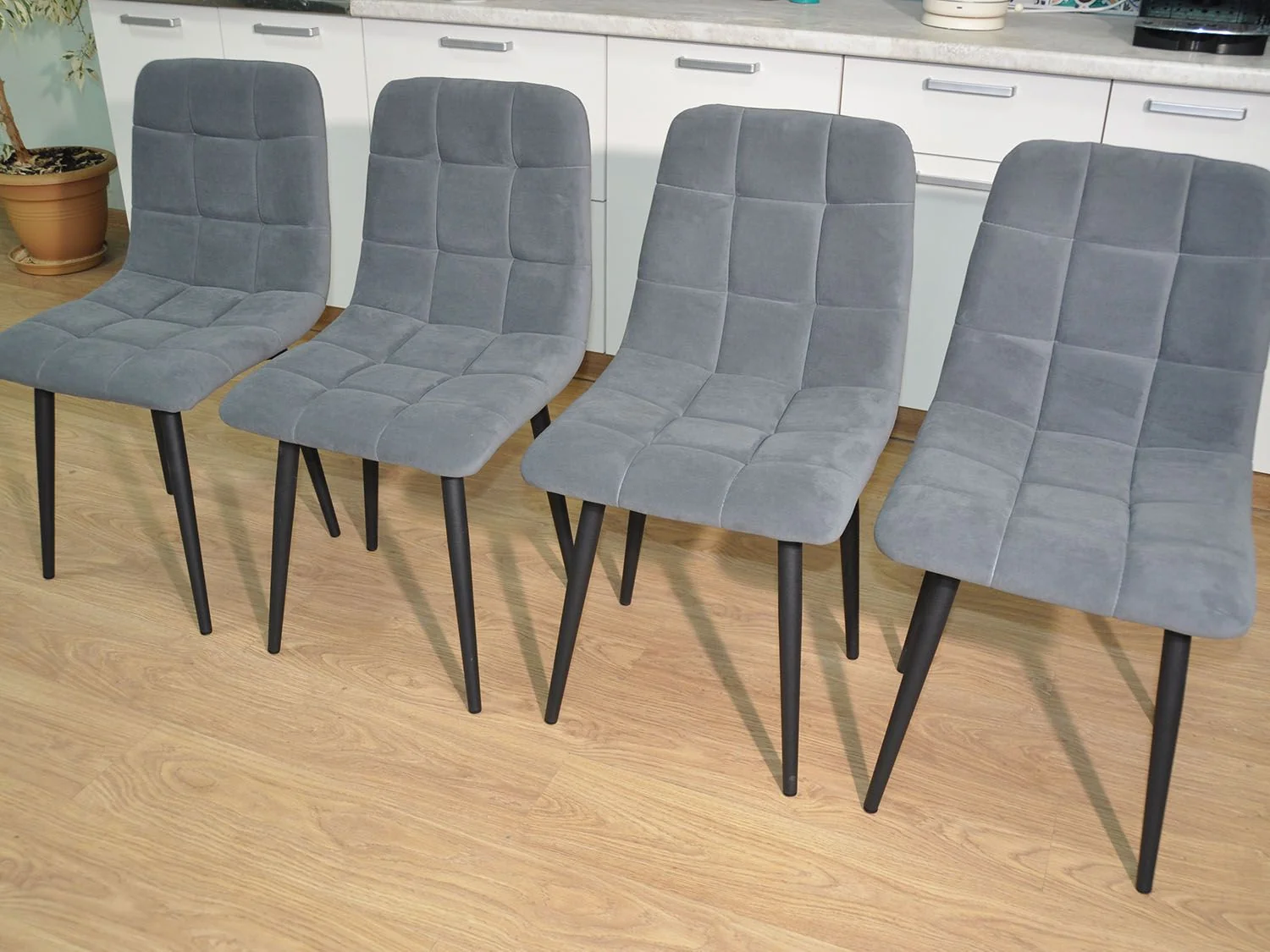 Обеденная группа Колорадо / Стул Х 4 шт. / Бетон темный/черный / бид 21