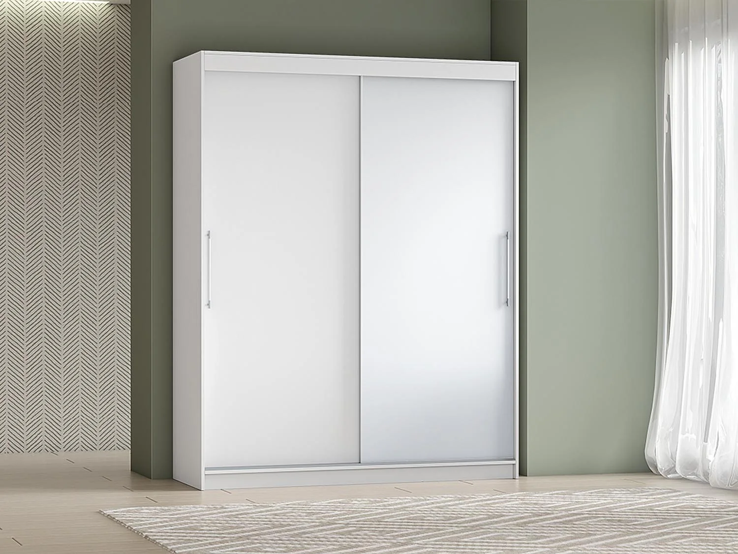 Шкаф-купе арт. 007 1,7 м / Белый