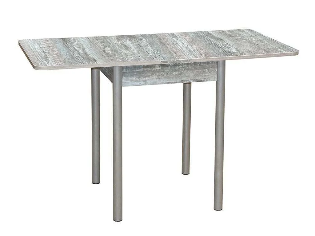 Эко 60х60 стол обеденный раскладной / бетон темный/металлик
