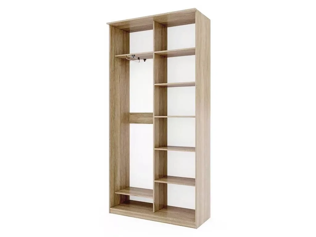 Шкаф купе Модерн 1190х450 2-х дверный 2-х секционный зеркало ясень