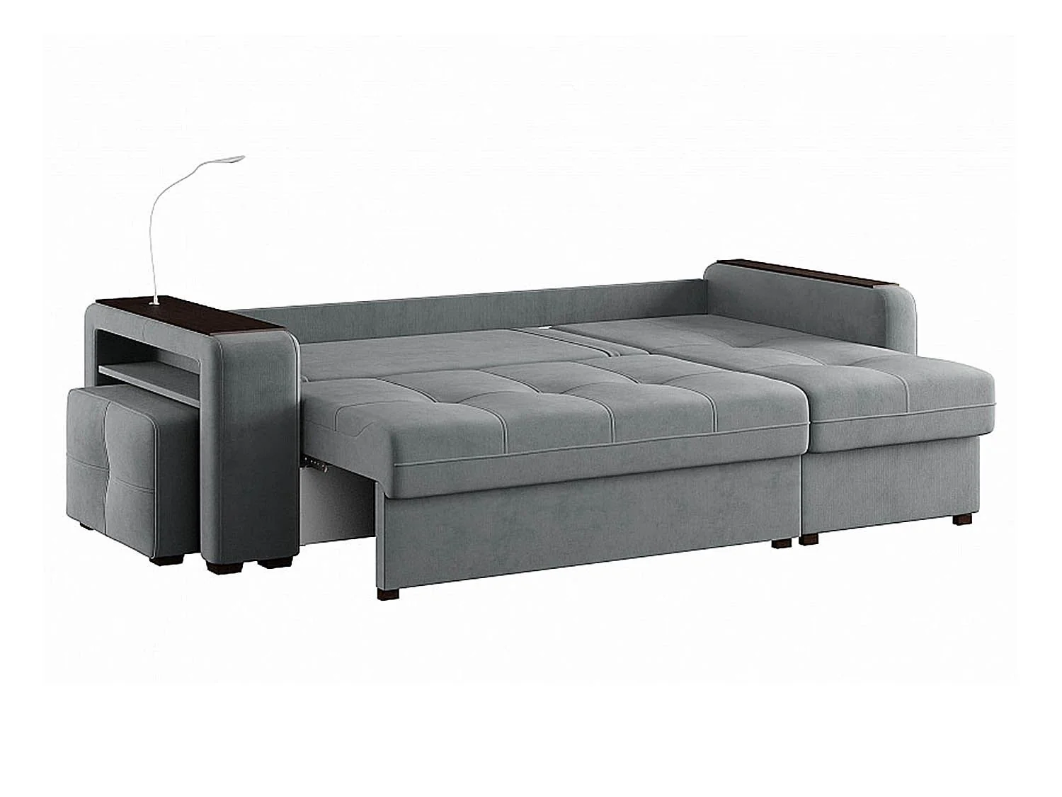 Диван угловой Smart 4 Б4-2Т-1Пф-Б3 Велюр Вивальди 8