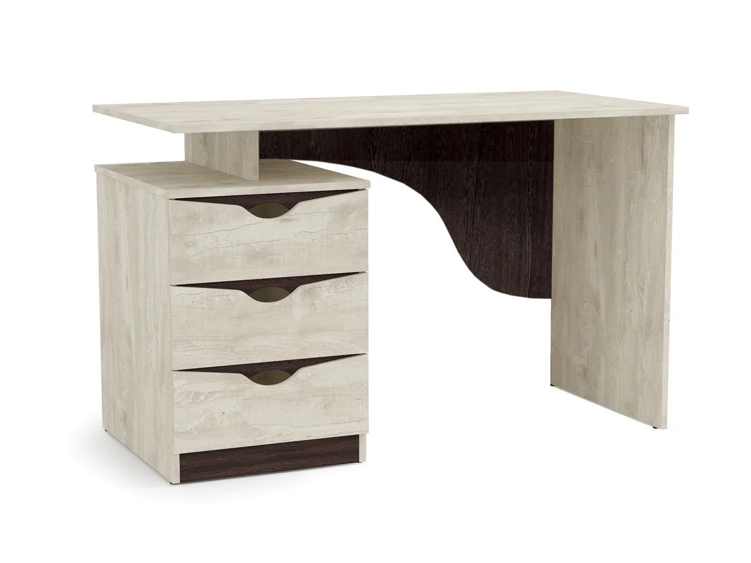 33.23 Лючия стол письменный бетон пайн белый/венге