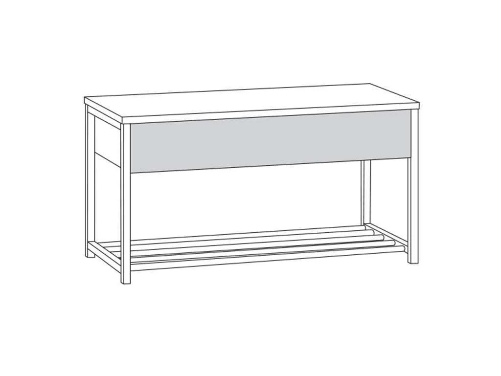 Трувор тумба для обуви 13.241.03 Дуб Гранж Песочный/Интра