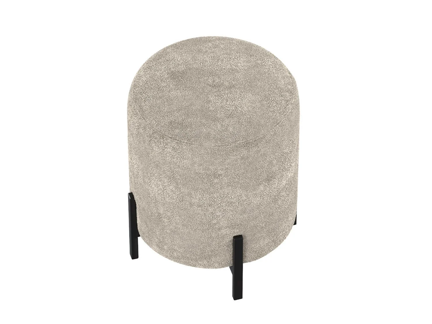 Пуф Люкс круглый велюр Панда монсун