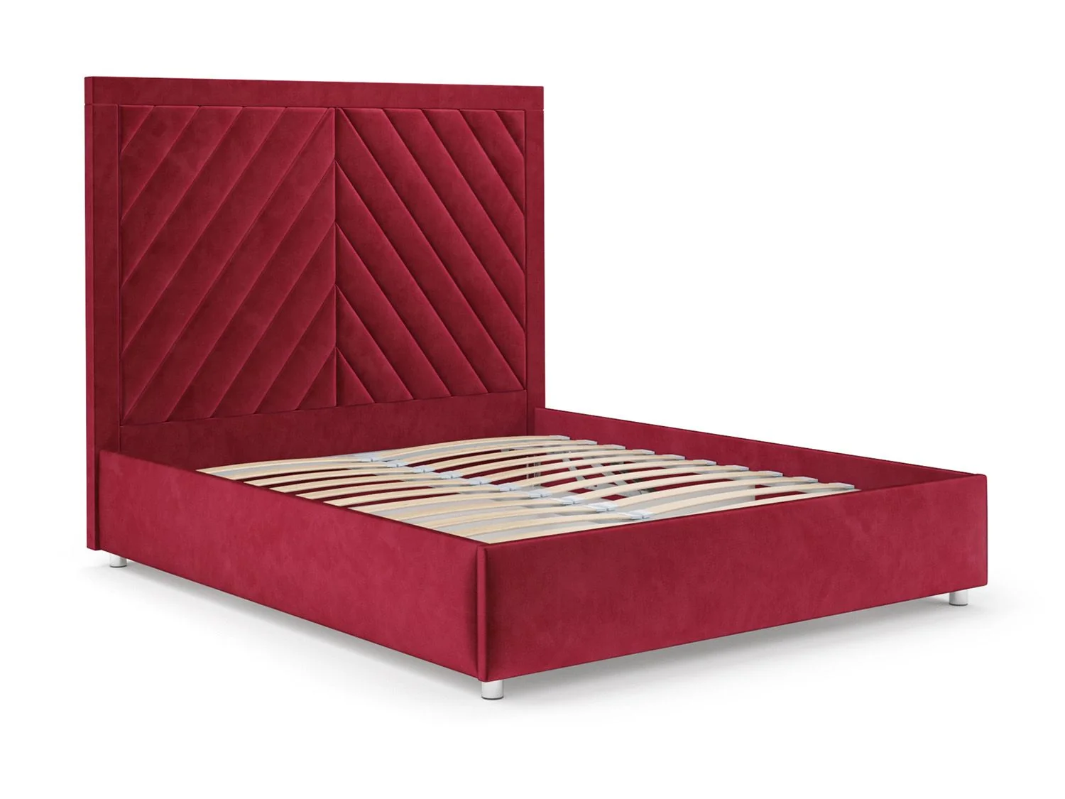 Кровать Мишель бархат красный STAR VELVET 3 DARK RED 140