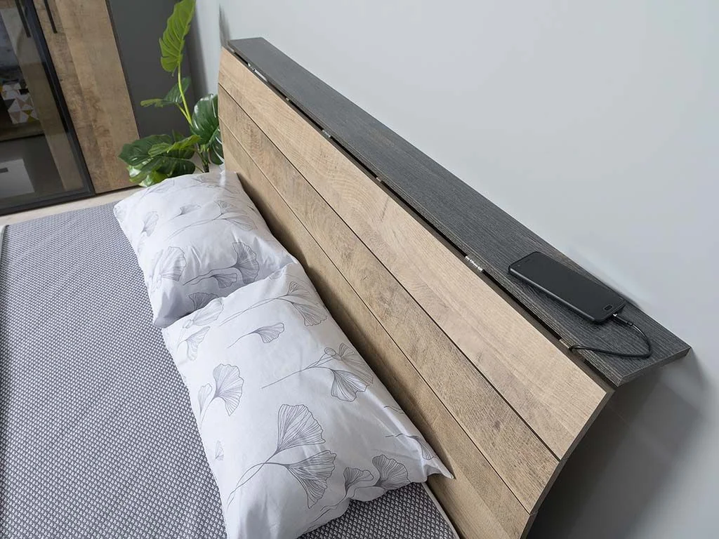 Трувор кровать 11.34 Дуб Гранж Песочный/Интра