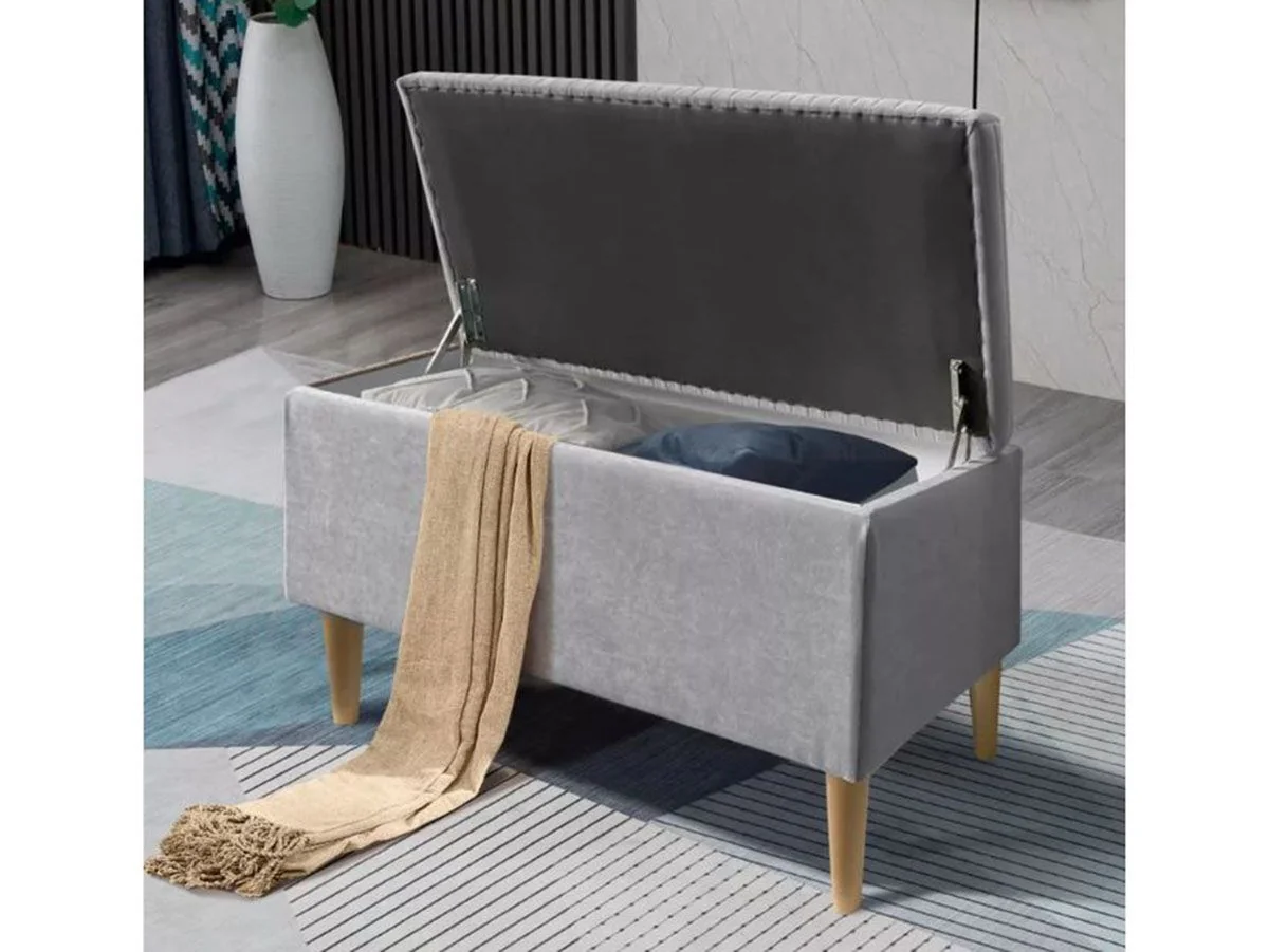 Банкетка А10 с ящиком серый №25