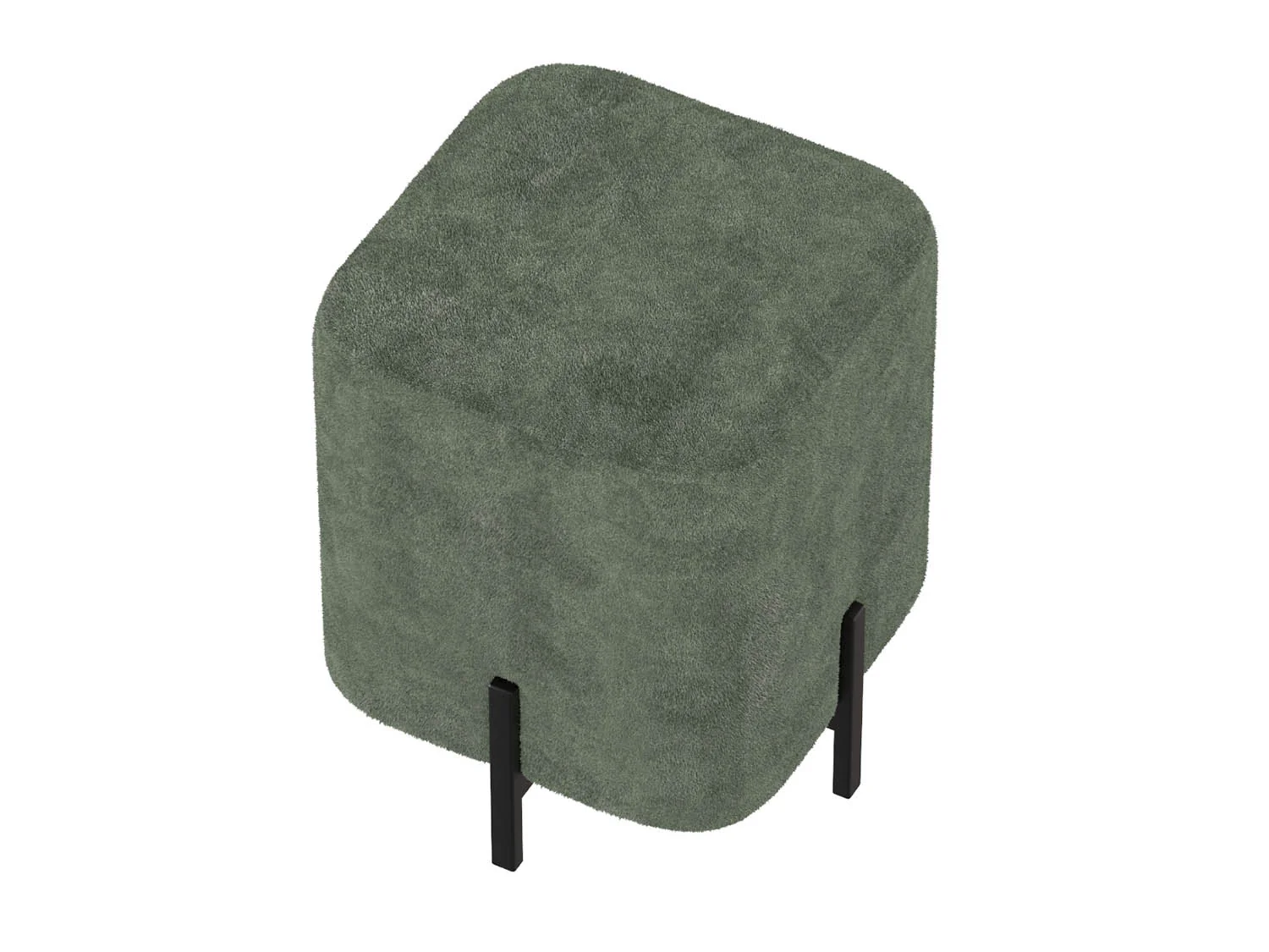 Пуф Люкс квадратный велюр Панда олива