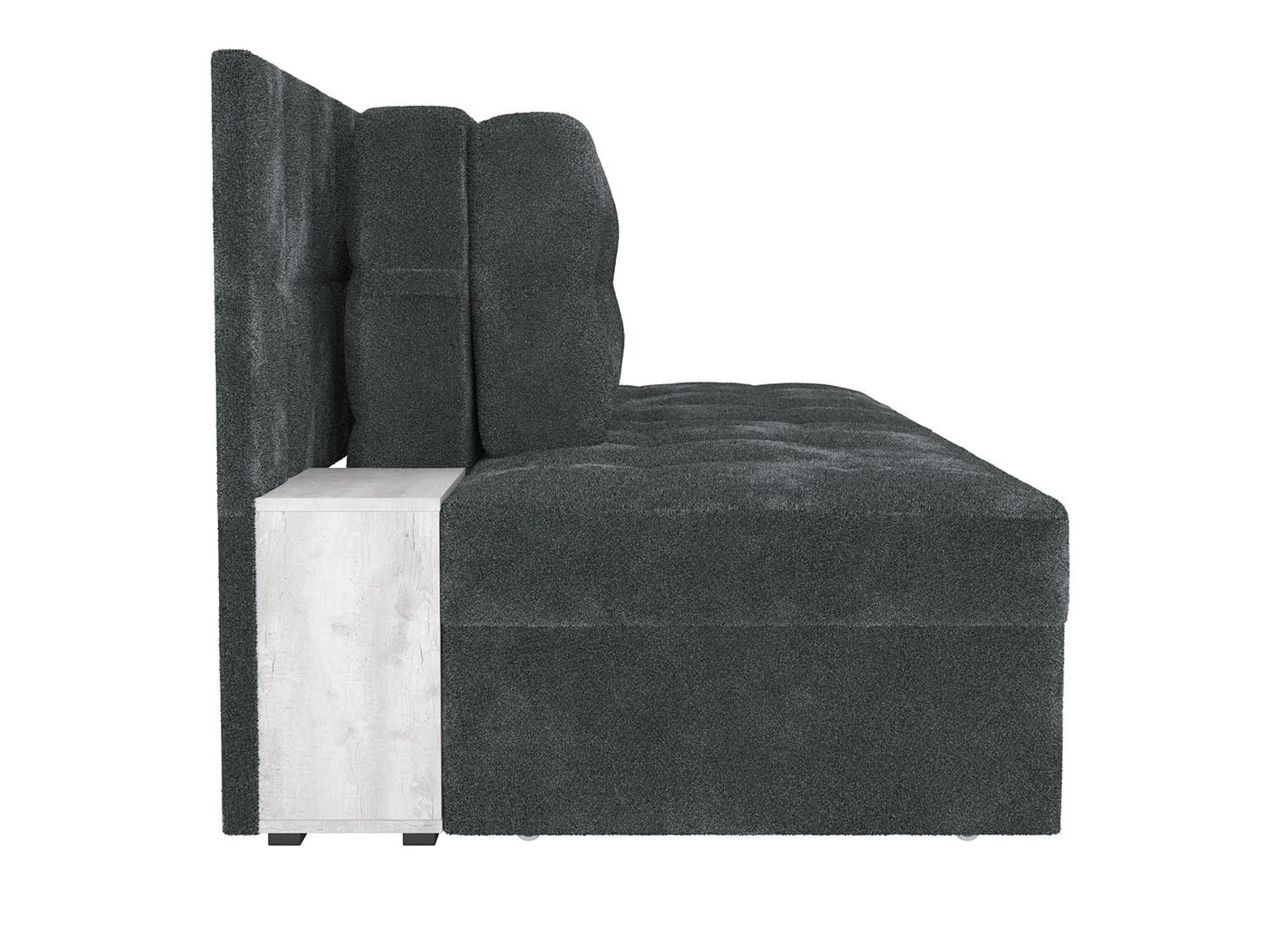 Даллас М диван-кровать / велюр джоя 018 графит / бетон пайн белый