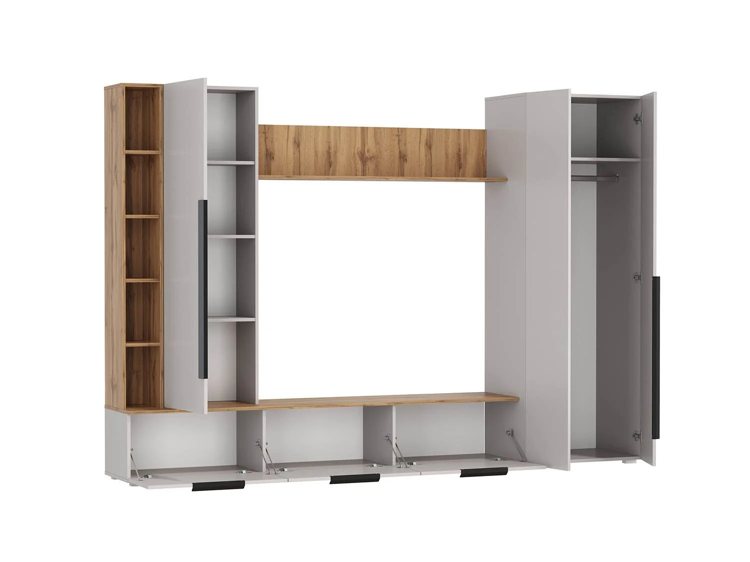 Шкаф многоцелевого назначения 63.02 Аккорд Дуб золотой / Кашемир