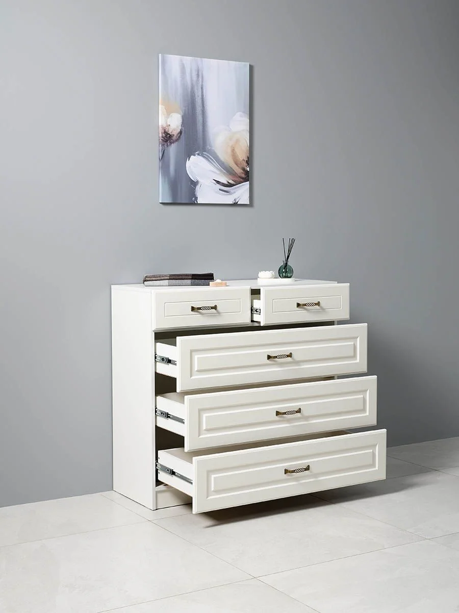 Ливерпуль Комод 10.103.01 Белый/Ясень ваниль