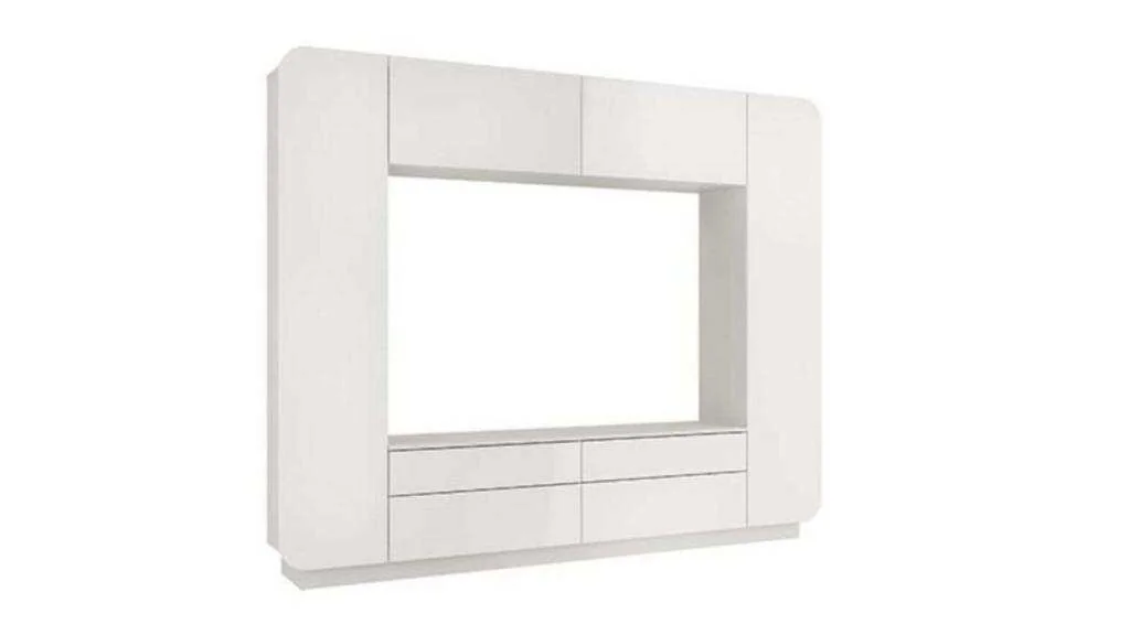 Стенка Лаванда-2 белый/белый глянец