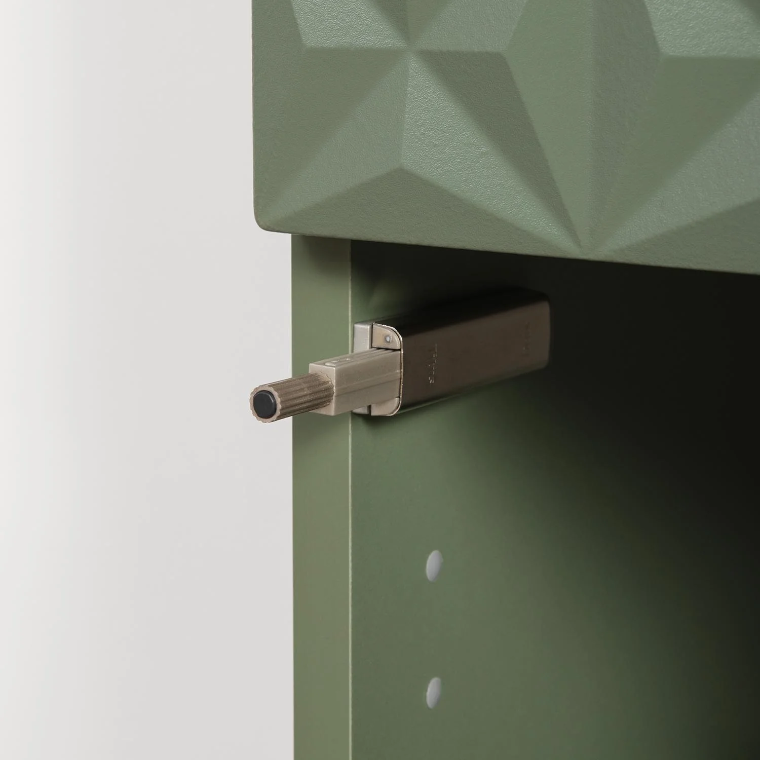 Марион шкаф-витрина 16.397.01 Дымчатый зеленый / Олива шагрень