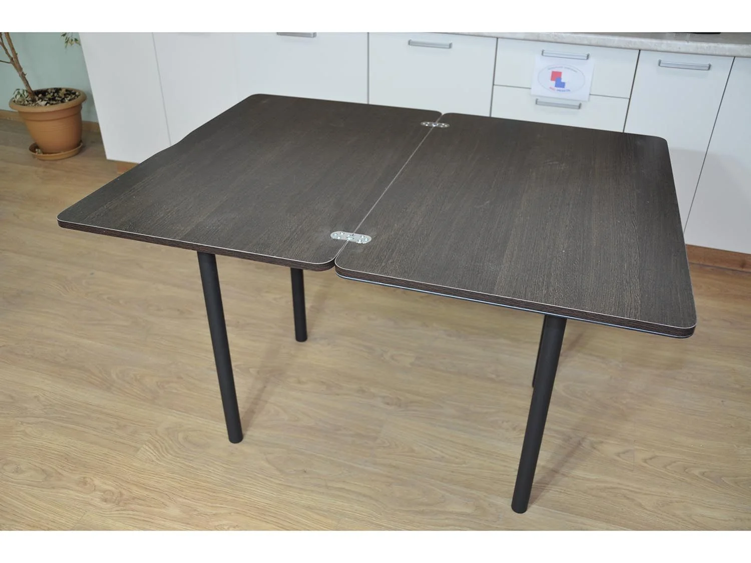 Симпл фотопечать стол обеденный раскладной / цветы на досках/венге/черный