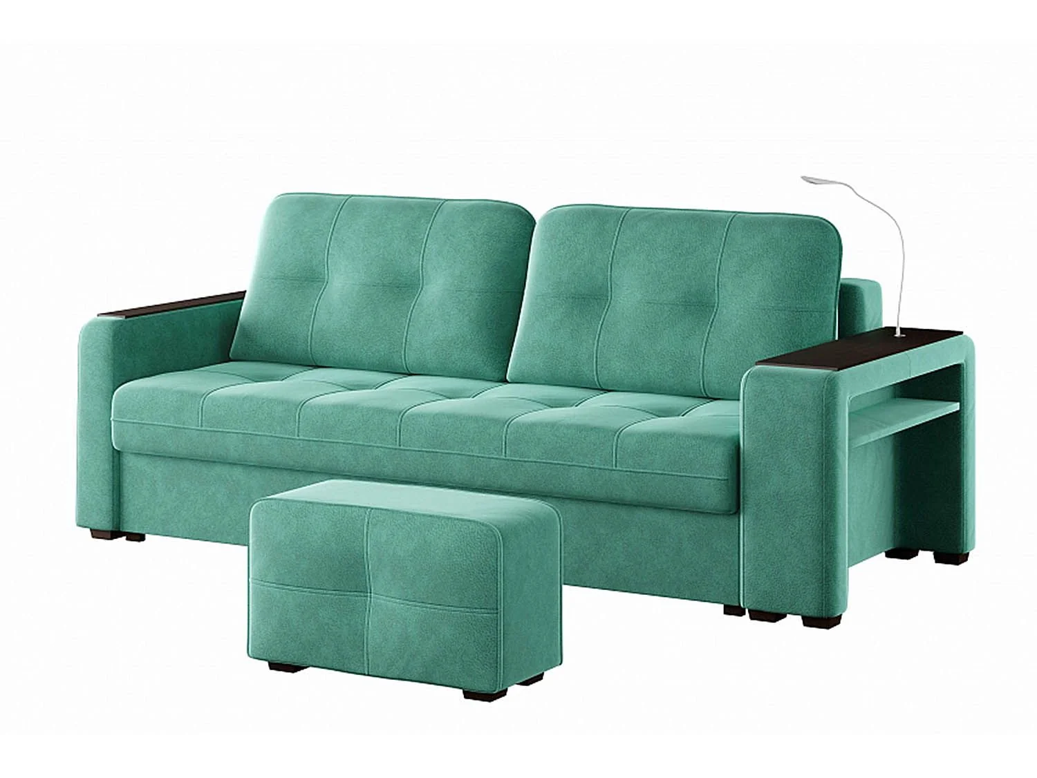 Диван Smart 4 пуф справа Б3-3Т-Б4 СК Кашемир 672