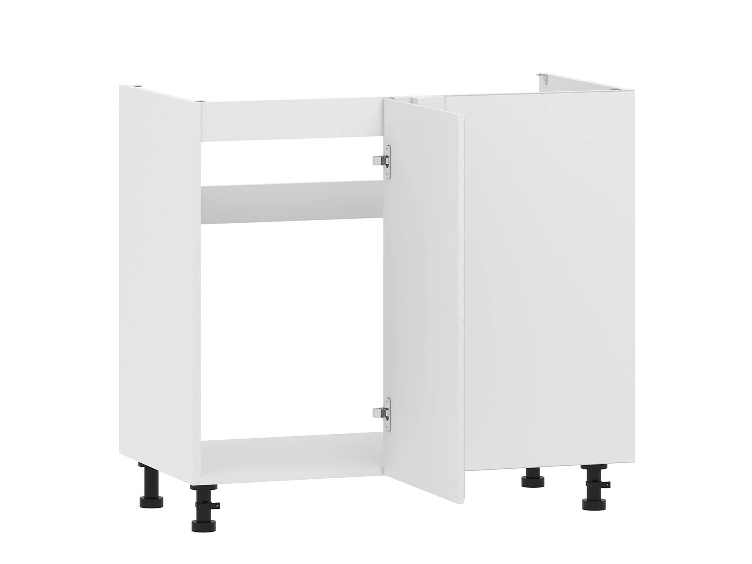 Вокс 100.11 1000 тумба под мойку угловая / Белый/Меренга