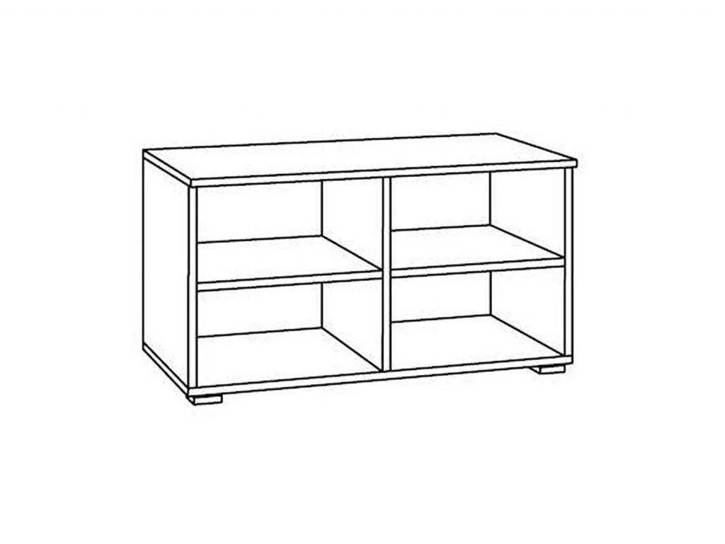 Остин Тумба 13.257 Белый шагрень/Дуб Вотан